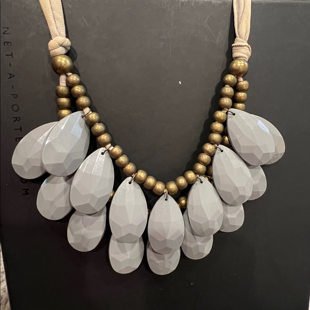 Elegant Gray Beaded Necklace